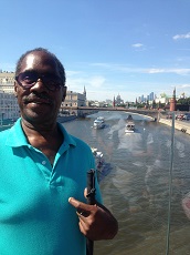 photo of Johnnie by the Moscow River